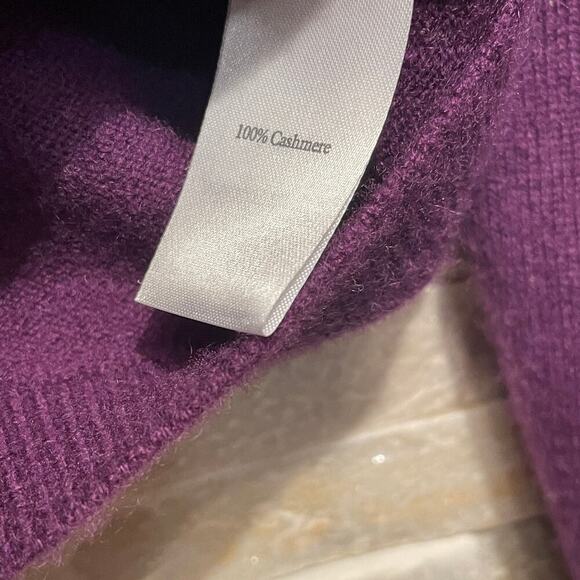 Pure Collection M Purple Cardigan | 100% Cashmere, Jewel Tone, Retail $300 - Picture 6 of 8